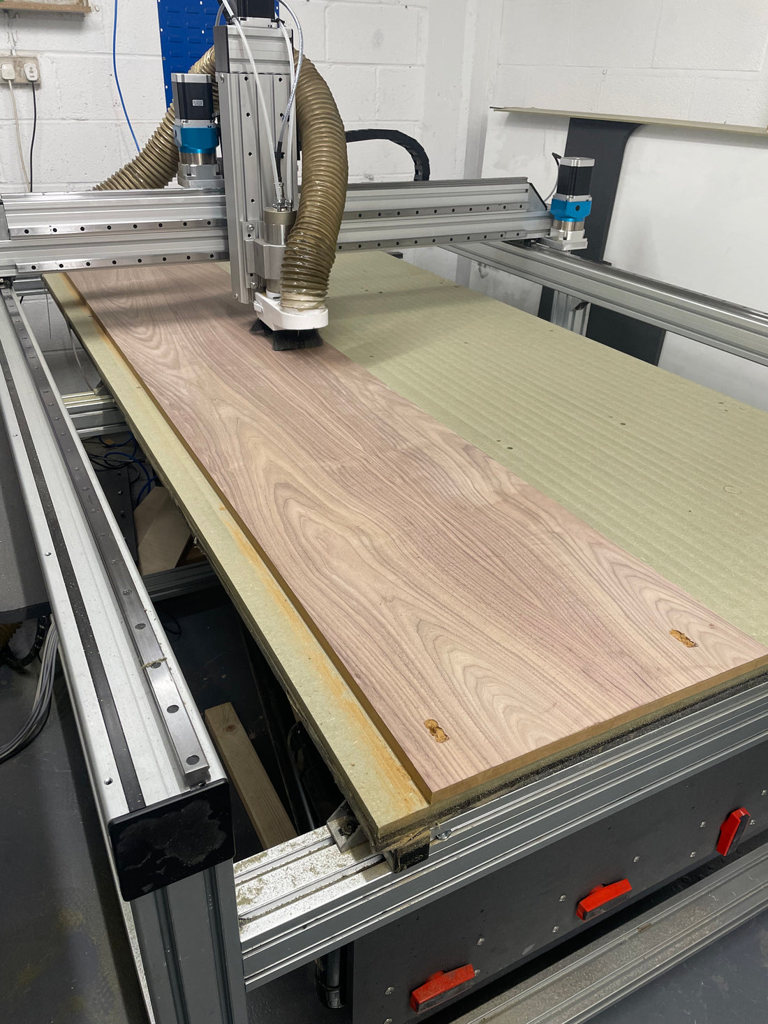 CNC Routing, Walnut Veneered MDF, Fitted Wardrobe.